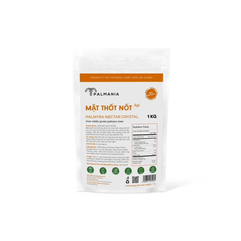 PALMANIA Mật thốt nốt hạt 1KG 
